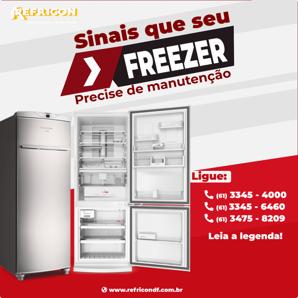 Sinais que seu freezer precise de manutenção